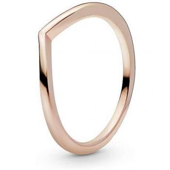 Pandora Rose Gold Shining Wishbone Ring - Size 50