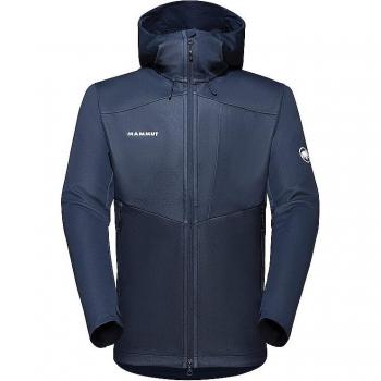 Mammut Ultimate VII SO Hooded Softshell Jacket for Men - GORE-TEX INFINIUM™, Dark Blue, Medium