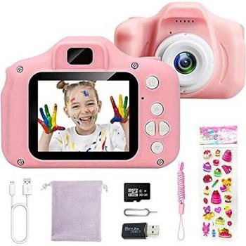 CHENAN Cámara Digital para Niños 1080P Cámara de Fotos para Niños Juguete Regalos Ideales para Niños Niñas de 3-10 Años con Tarjeta de Memoria Micro SD 32GB