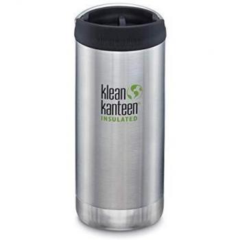 Klean Kanteen Botella TKWide 12oz, Adultos Unisex, Plateado, 76,2 x 76,2 x 184,15mm
