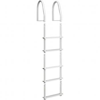 Dock Edge 2105-F Fixed 5 Step Ladder Bight White Galvalume
