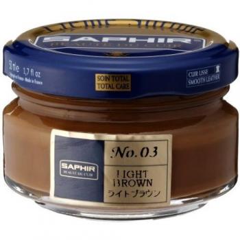 Cirage Saphir Crème Surfine Pommadier 50 ml - Marrón Claro