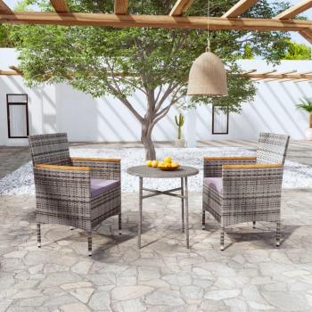 Conjunto de jardín 1 mesa redonda + 2 sillones