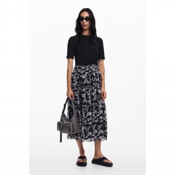 Desigual Women's Long Sleeve Woven Dress Inidanápolis in Black