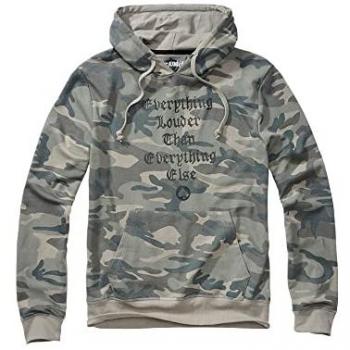 Sudadera con Capucha Motörhead Camuflaje Gris - 60% Algodón, 40% Poliéster - Talla M