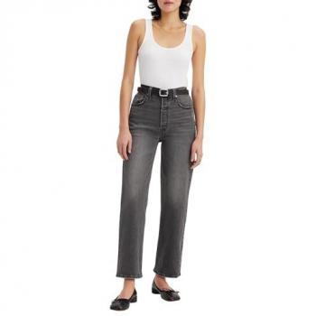 Levi's Ribcage Straight Ankle High-Quality Women's Black Jeans