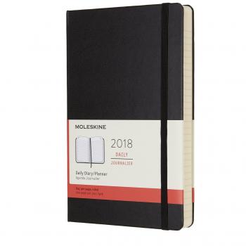 Agenda diaria 2018, 12 meses, grande, tapa dura