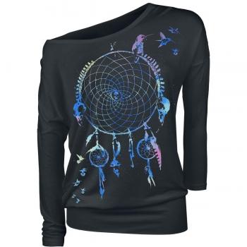 Full Volume by EMP Fast and Loose Mujer Camiseta Manga Larga Negro 3XL 95% Viscosa, 5% elastán Ancho