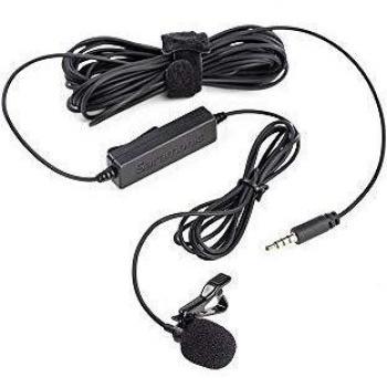 Saramonic Quality microphone omnidirectional Lavalier Broadcast lavmicro with Connector Combo TRS/TRRS 3.5 mm & 6.3 mm Adapter for Smartphones, DSLR Cameras, Camcorders & Recorders