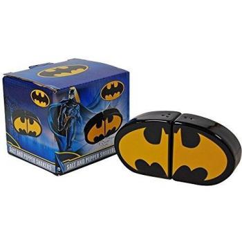 Batman Salero y pimentero, cerámica, Negro, 6 x 6 x 3 cm