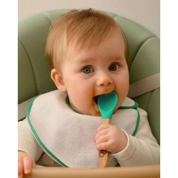 Pandoo 5-Piece Bamboo and Silicone Children's Spoon Set