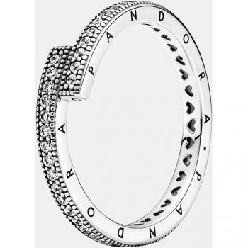 Anillo Superpuesto Brillante de Plata de Ley con Zirconia Cúbica - Pandora 48