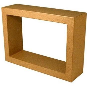 RAYHER HOBBY 7150400 Papel maché-Set Display-Marco, Rectangular, 25 x 18 x 7 cm, 32 x 23 x 9 cm, Juego de 2 pcs