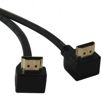 High-Speed HDMI Cable with 2 Right-Angle Connectors, 6 ft (1.83 m), Digital Video and Audio, Ultra HD 4K x 2K