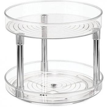 InterDesign Organizador de Especias Giratorio de 2 Niveles, 23.2x3x19.8 cm