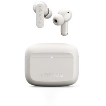 Urbanista Auriculares True Wireless Palo Alto Cloud White - Auriculares inalámbricos, diseño ergonómico, cancelación activa de ruido, resistencia al agua IPX4, hasta 25 horas de reproducción con estuche de carga, controles táctiles