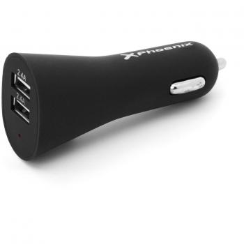 CARGADOR UNIVERSAL PHOENIX PHCARCHARGER2USB+ COCHE MECHERO