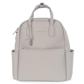 Mochila Pasito a Pasito Icon en Ecopiel con Cambiador, Color Gris, Lavable a Máquina
