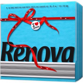 Blue Single-Ply Paper Napkins - 30x32cm, Pack of 70 Units