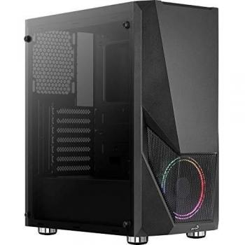 Aerocool ZAURON, Caja PC ATX, Cristal Templado, Ventilador Saturn FRGB 12cm