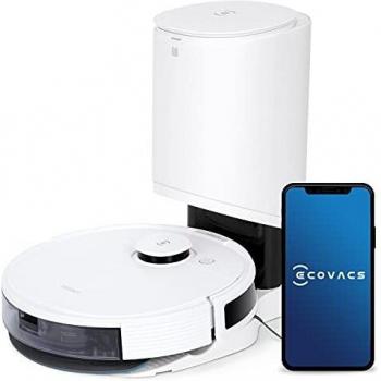 ECOVACS DEEBOT N8 PRO+ Robot aspirador con estación de vaciado automático, función de fregado, evitación de obstáculos en 3D, navegación láser dToF, App, Google Home, Alexa