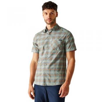 Regatta Men's Glacier Stormy Weather Quick-Drying Short Sleeve Check Shirt, Size: S
