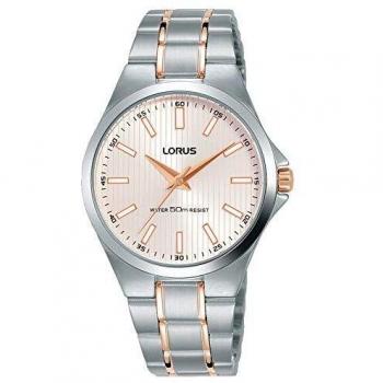 Reloj de Mujer Lorus RG225PX9 - Acero Inoxidable - Plateado y Dorado Rosa - Cuarzo - Resistente al Agua 50m