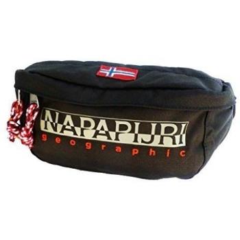 Napapijri Hum bolso de la cintura riñonera Volcán bolso de la cintura de nylon bolso al aire libre Negro Negro