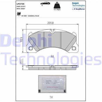 Pastillas de freno DELPHI LP3735