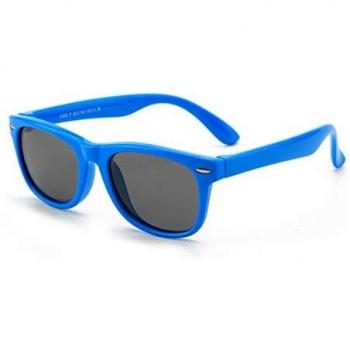 FOURCHEN Gafas de sol flexibles de goma polarizadas para niños para niñas de 3 a 10 años de edad