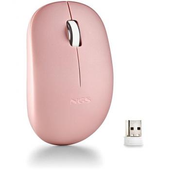 Ratón Inalámbrico NGS Fog Pro Pink con Tecnología RF y Óptico de 1000 DPI