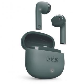 Auriculares Bluetooth True Wireless Stereo (TWS) In-ear Verde con Micrófono y Controles Táctiles, Hasta 3 Horas de Escucha