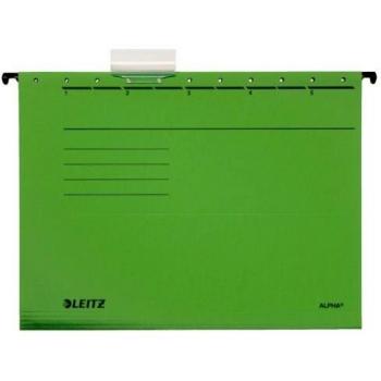 Carpeta colgante LEITZ ALPHA, A4, abierta lateralmente, color verde