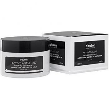 D'Bullón Crema facial Activo Anti-Edad con Nuez y Protección Solar, Todo Tipo de Piel -200 ml