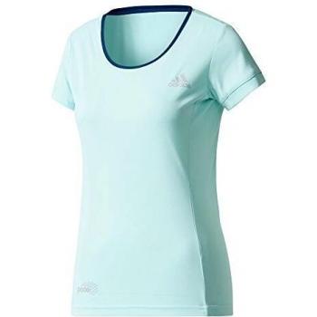 adidas Court tee Camiseta de Tenis, Mujer, Azul