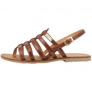 Sandalias planas de cuero Herilo Marrón - Les Tropeziennes par M. Belarbi - Talla 35 EU