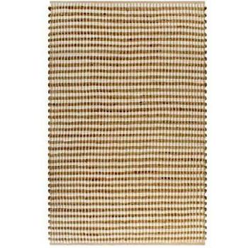 vidaXL Alfombra Tejida a Mano Yute y Tela 120x180cm Natural Blanca Decoración