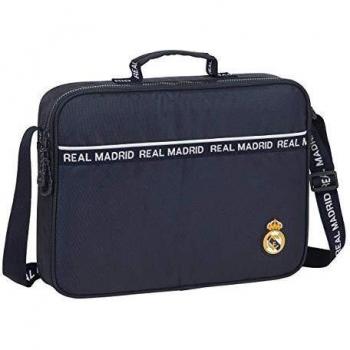safta 612034385 Bolso Maletín Cartera extraescolares Real Madrid CF, Azul Marino
