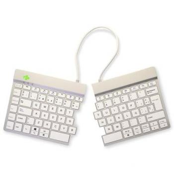 Teclado Ergonómico Dividido R-Go Split Break Bluetooth con Software de Pausa QWERTY (ES) Blanco