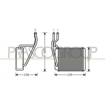 Radiador de calefacción PRASCO FD340H001 para FORD, sistema de calefacción interior