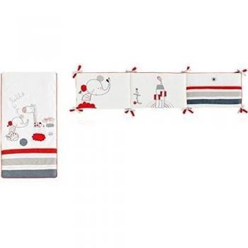 Edredon+protector x125 Hello Dream. Blanco y Rojo