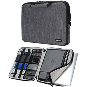 iCozzier 13-13,3 Pulgadas Handle Funda para portátil/Accesorios electrónicos Bolsa de Almacenamiento 13para Ultrabook/Notebook/Netbook/MacBook - Gris