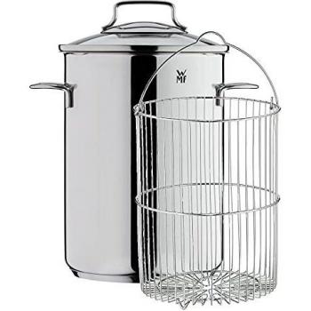 Cacerola para Espárragos WMF 16 cm con Inserto de Filtrado, Inducción, 4.5 Litros, Acero Inoxidable Cromargan®