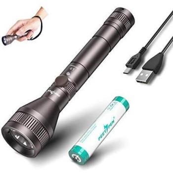 Potente linterna recargable impermeable EDC 800 lúmenes, 4 modos, pequeña linterna LED ideal para caminar, senderismo, pesca nocturna, camping