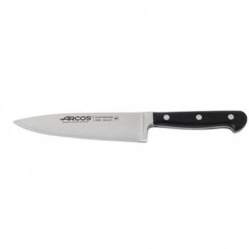 Cuchillo de Chef ARCOS Opera 160 mm - Hoja Ancha de Acero Inoxidable Nitrum, Filo Liso, Mango Polioximetileno (POM) Negro