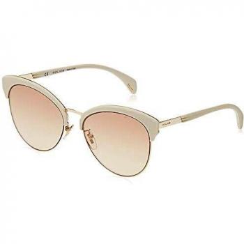 Police Women's Sunglasses SPL619568FFK - Gold Metal with Brown Gradient, Ø 56 mm