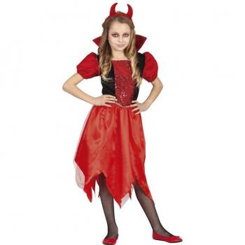 Guirca Disfraz de Pequeña Diablilla con vestido para niña