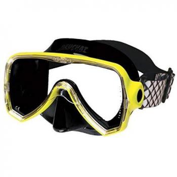 BEUCHAT Oceo Junior - Máscara de Cristal Unisex, Color Amarillo Fluorescente