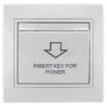 Interruptor de tarjeta monobloc 10 amperios 250 voltios color blanco para Europa SOLERA ERP01TU