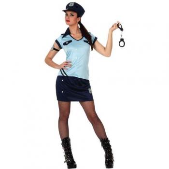 Disfraz de Policía Mujer Adulto Talla XS/S Celeste